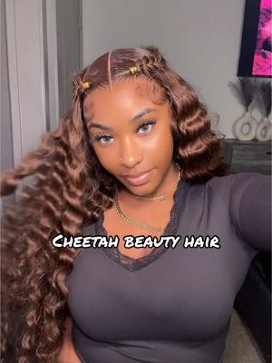 A post by @naaecash3 on TikTok caption: I’m running out of styles comment more styles for me to try 😭😭💕 Code "brown10" for $10 OFF & 13x6 Full Frontal Lace Wig@CheetahBeautyHair #cheetahbeautyhair #wiginstalltutorial #wigstyling 