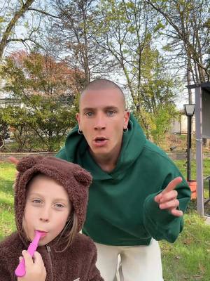 A post by @bobbypombo on TikTok caption: “lemme eat my ice cream in peace uncle bawb” #toddlersoftiktok #bestie 