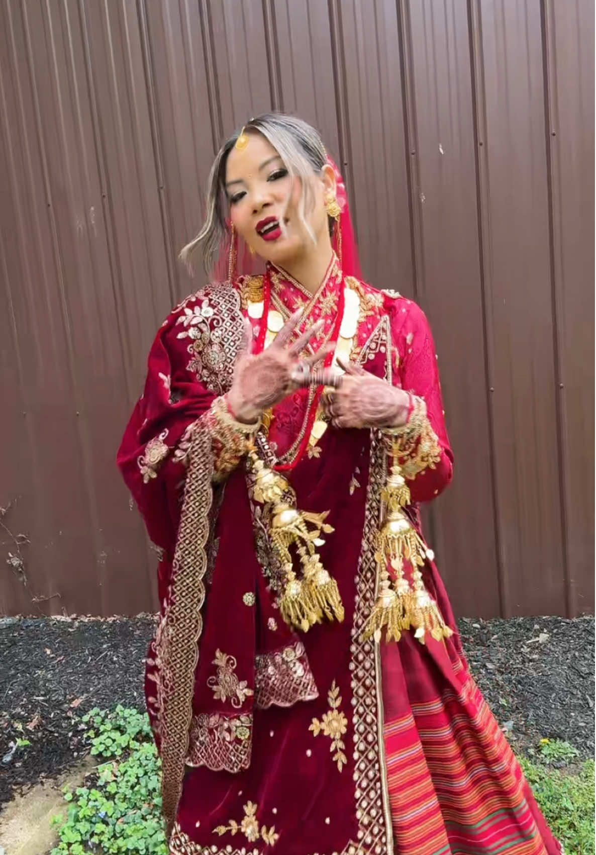A post by @yoshna on TikTok caption: On to see my husband 🤍✨ @Raja #nepaliwedding #2025bride #bride #tamangni #wedding #fyp #nepalibride #imontoseemyhusband #dreamy 