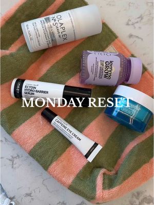 A post by @alyssarayelee on TikTok caption: Busy weekend calls for a Monday reset!! #resetroutine #vlog #diml #inmy20s  #sundayreset #restock @Hatch for Sleep @Dae Hair @amika @mondayhaircare @Billie @The INKEY List @Neutrogena  @lemme @Olaplex @Dyson USA @Coffee mate @Alani Nutrition @Hy-Vee @target @Supergoop @Sun Bum @Hawaiian Tropic 