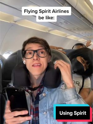 A post by @the_mannii on TikTok caption: Flying Spirit Airlines 