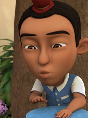 A post by @upinipin.official on TikTok caption: Ha! Pandaikan Upin, Ipin dan kawan-kawan gunakan bahan-bahan terpakai sebagai alat muzik. Macam inilah baru #luarbiasa #UpinIpin #UpinIpinMusim19 #abangiz #penghiburjalanan