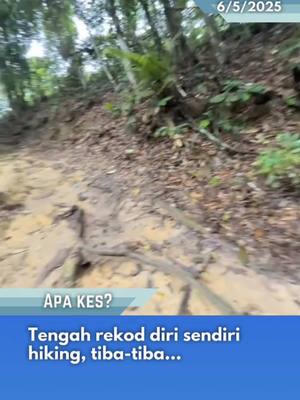A post by @ohbulanofficial on TikTok caption: Bukan min je kan yang nampak? 😰 kredit: pikaachu04 #ohbulan #fyp #apakes #penampakan #misteri #seram #di #hutan #hiking 