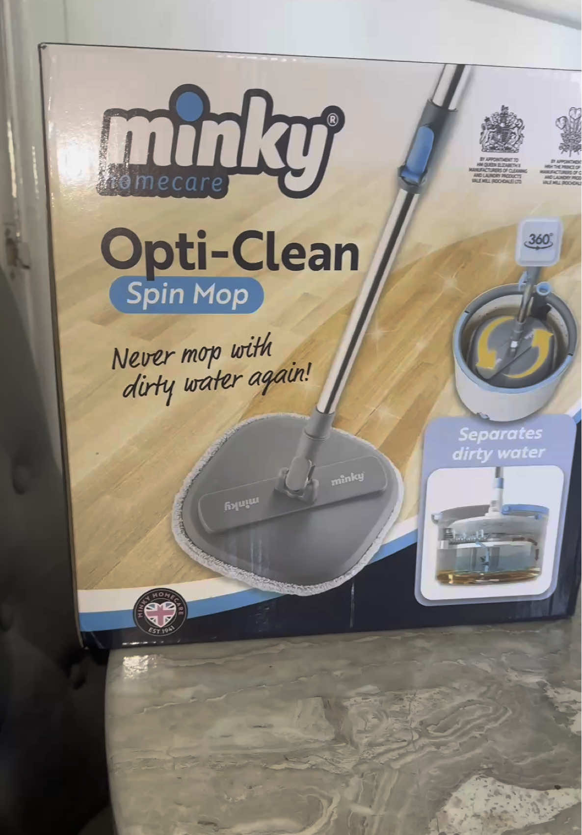 A post by @cleanwithabbi on TikTok caption: My floors have never been so clean! The @Minky Homecare opti - clean separates clean & dirty water! Look at the shine ✨  #minkyhomecare #spinmop #CleanTok #cleanwithabbi 