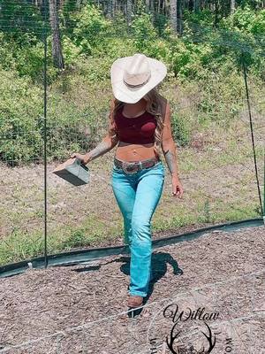 A post by @ohefwillow on TikTok caption: #fyp #country #countrygirl #foryoupage #chicken 