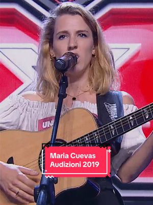 A post by @xfactor_italia on TikTok caption: Maria Cuevas - X Factor 2019 Audizioni Una storia difficile, un testo molto profondo: Maria rivive il suo passato con la sua versione lenta e toccante di "Malo" di Bebe. #XFactorRewatch 