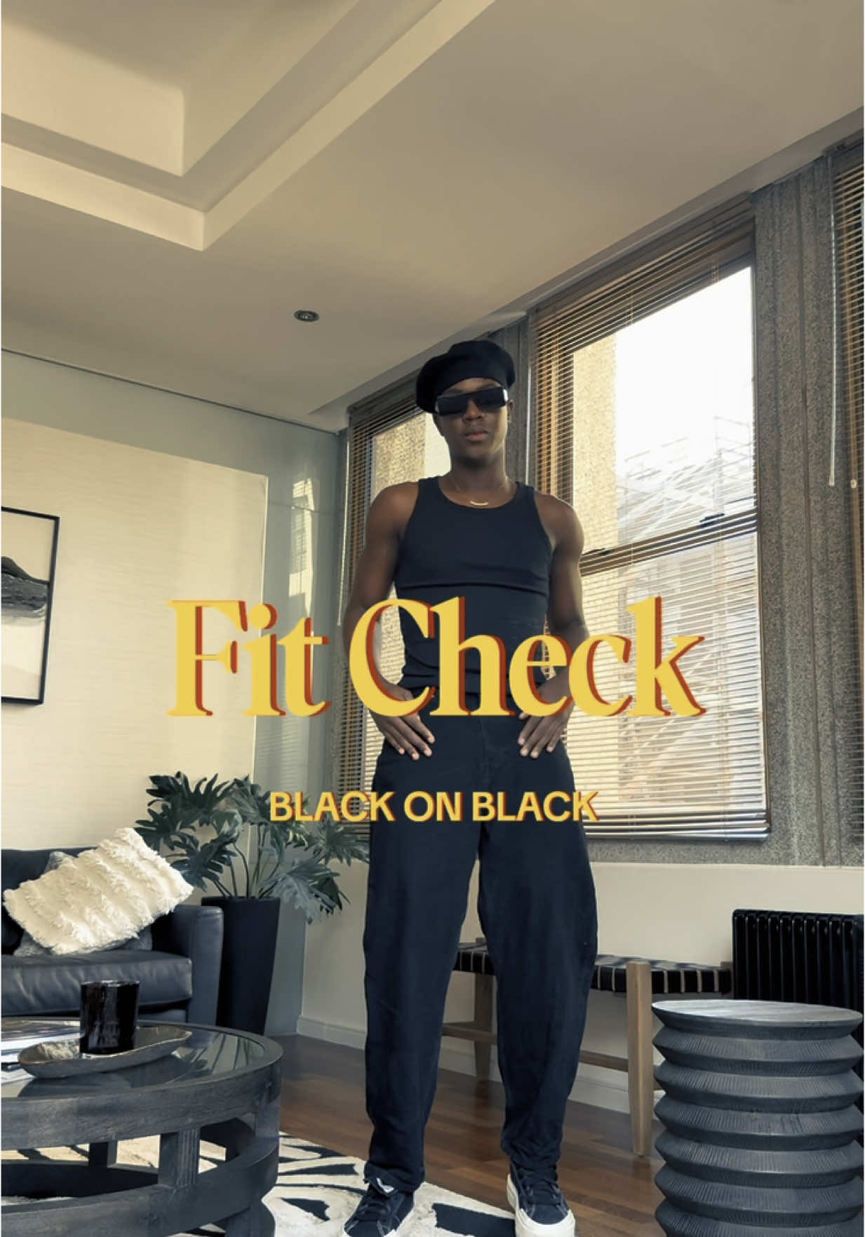 A post by @moghelingz on TikTok caption: Fit check🤝🏾 Vest: @COTTON ON  Jeans: @h&m Shoes: @Converse  Beret: @pq_clothing_  Shades: @erabydjzinhle
