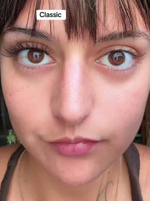 A post by @eyeshinecosmetics on TikTok caption: Classic brown lashes 😍 #classiclashextensions #brownlashes #brownlashextensions 