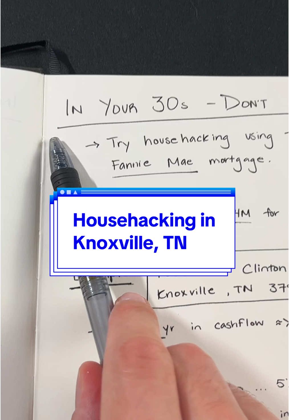 A post by @austinhankwitz on TikTok caption: You’re in your 30s and feel behind because you don’t own real estate — try househacking: 