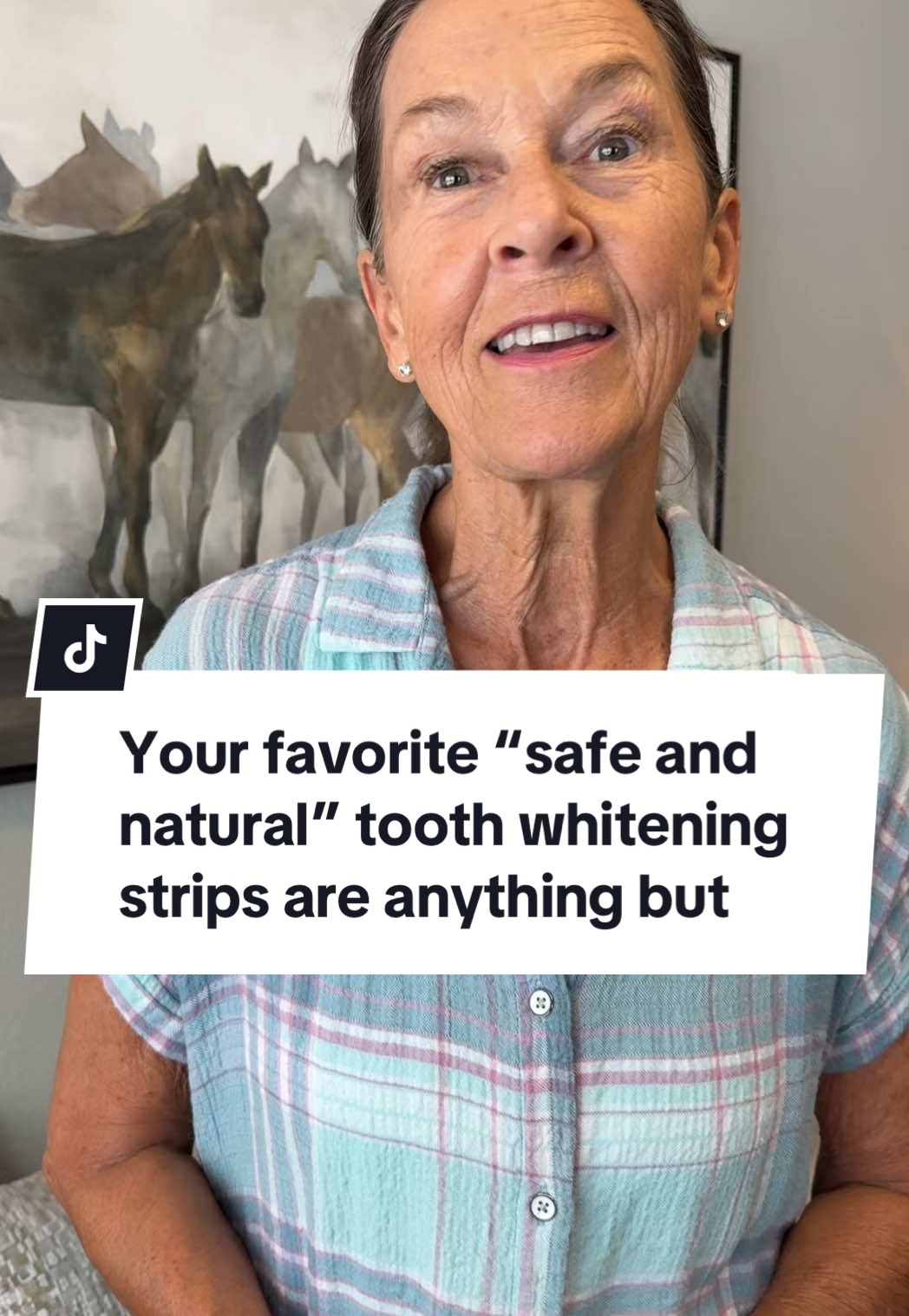 A post by @drelliephillips on TikTok caption: There are no safe tooth whitening strips. Whiten your teeth the correct way- by strengthening them! #teethwhiten #whiteteeth #teethwhitening #naturalteethwhitening #whitenteethnaturally 