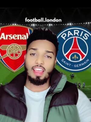 A post by @amen1m on TikTok caption: Arsenal vs psg 