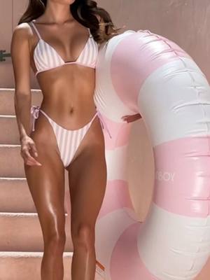 A post by @ohpolly on TikTok caption: For spontaneous trips & sunset sips… By The Dock now live 🌺✨ #ohpolly #summer #vacation #bikini #swimwear #holiday #sunshine #outfitinspo 