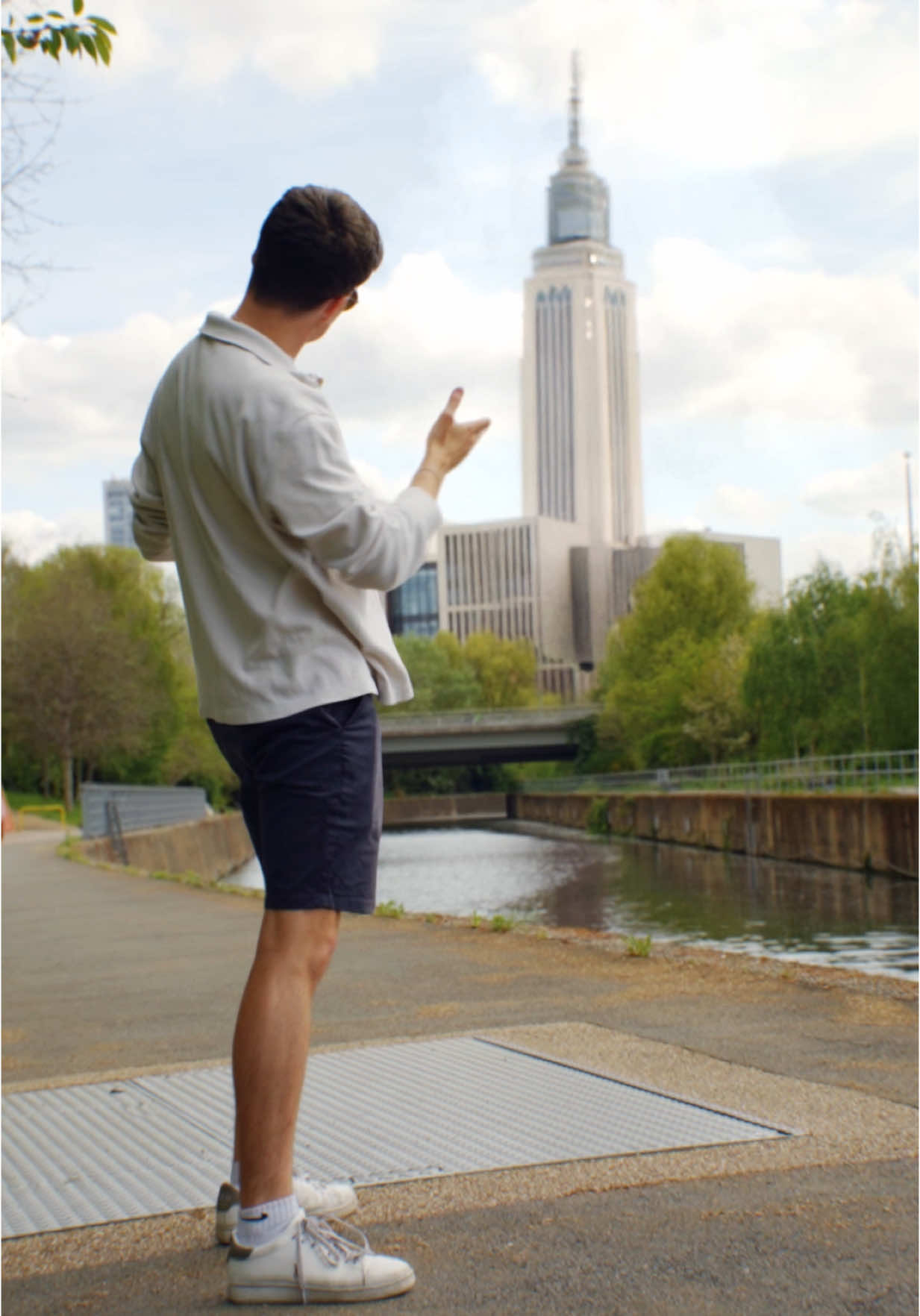 A post by @emilesam on TikTok caption: Change of scenery… 🗼 #edit #vfx #loop 
