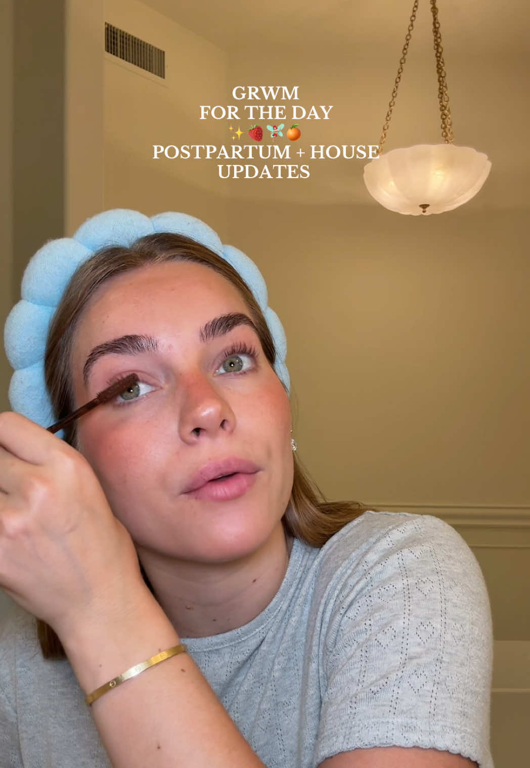 A post by @emiliekiser on TikTok caption: HAPPY TUESDAY I HOPE YOU GUYS HAVE A GREAT DAY💗💗💗💗 #dayinmylife #lifestyle #chitchatgrwm #houseupdates #easymakeup #postpartum #viral #trending #fyp #newbornmom #momoftwo #cleangirl #skincare #relatable #getreadywithme 