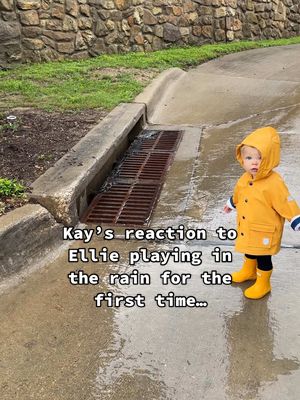 A post by @kayandtayofficial on TikTok caption: Hey scream at the end! 😂🥹 backstory ::: it’s rainy season! So we got Ellie a little raincoat to match her rain boots, and we took her out to play in the rain! We weren’t sure how she would react, because she hadn’t played in the rain before! We went out to the sidewalk, and went down the street to look for puddles and to play! Ellie loves stomping in the puddles and then got to see her favorite ducks when we got to the pond near our house! ❤️ It was so fun seeing her play in the rain, and we can’t wait for her to play out in the rain again! (When there isn’t thunderstorms! 😂) #kayandtayofficial #couples #relationships #pregnant #postpartum 