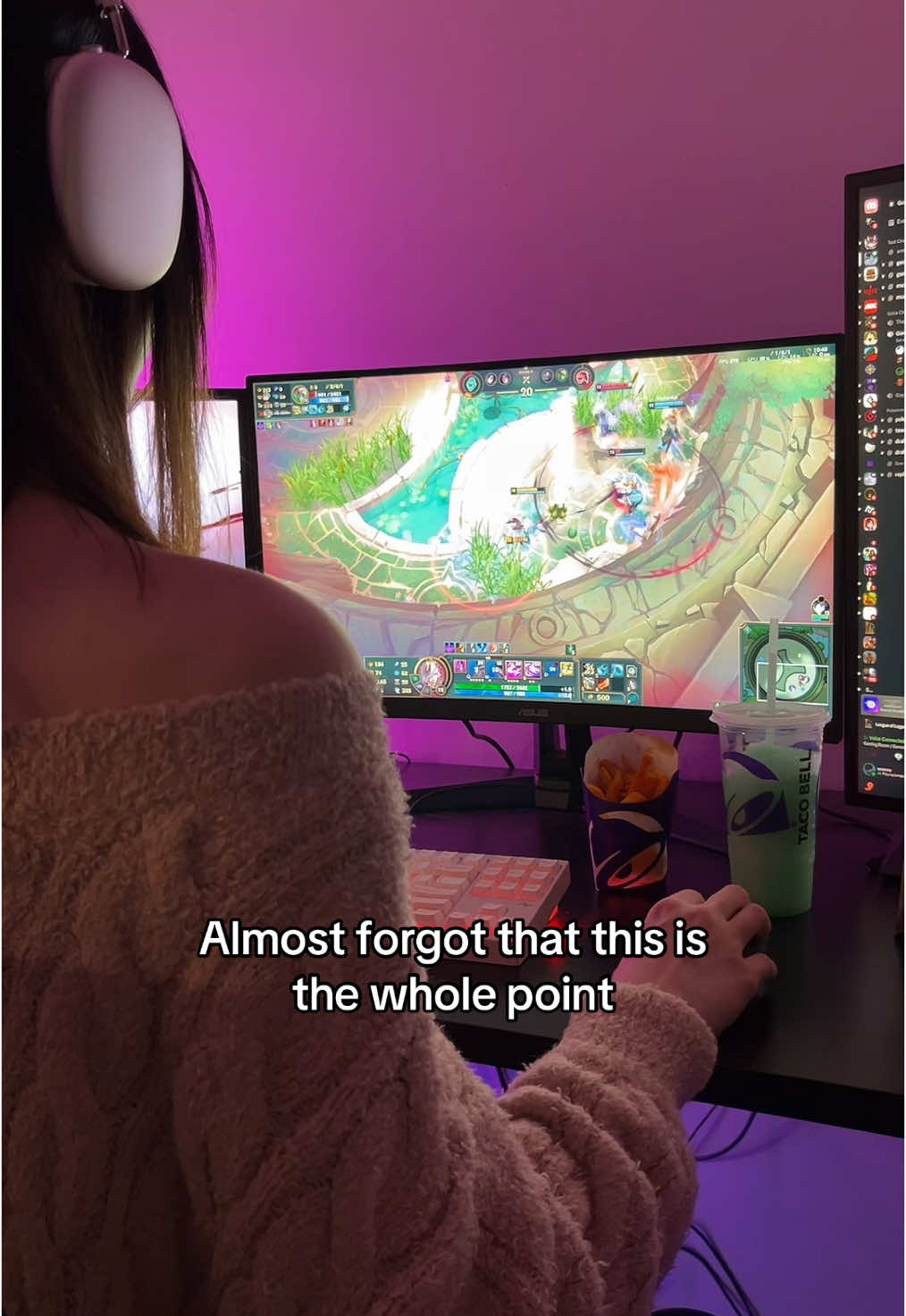 A post by @comf.ycakes on TikTok caption: This and spending money on gacha games but not playing them #fyp #league #leaugeoflegends #gacha 