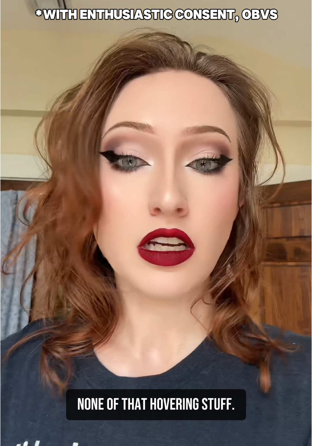 A post by @maisielynnie on TikTok caption: He wouldn’t have asked you to if he didn’t want you to. 👏🏻 Obviously make sure you and your partner are being safe and communicating effectively both inside and outside the bedroom. A solid safety signal for if your *eater* needs some air is a simple 3 taps on your leg or whatever they can reach. #mamamaisie #funny #spicy #BookTok #couples #foryou #relatable #comedy 
