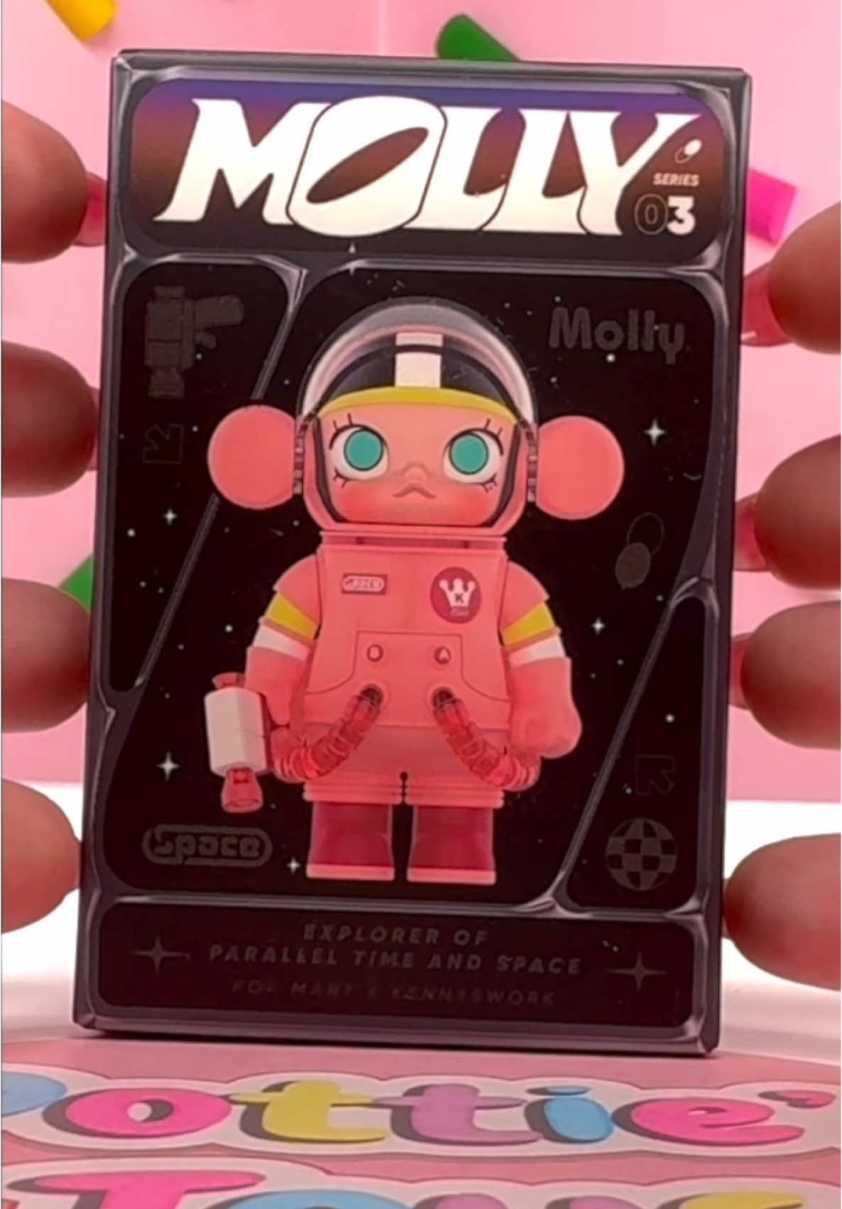 A post by @dottiestoys on TikTok caption: 🥳 Mega Space Molly!! @POP MART US SHOP #blindbox #popmart #megaspacemolly 