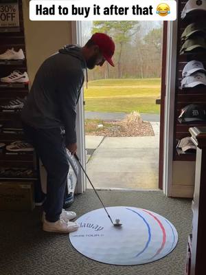 A post by @espn on TikTok caption: “I’ll take it” 😂 (via @Holein1trickshots) #golf #funny #skill 