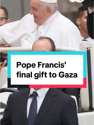 A post by @abc7newsbayarea on TikTok caption: Pope Francis requests that his popemobile be turned into a health clinic for the children of Gaza. It was his final wish for the people to whom he had shown such solidarity throughout his pontificate. And in his final months, the Pope entrusted the vehicle to Caritas Jerusalem, to provide primary care to Gazan children, where nearly one million children have been displaced. #gaza #pope #popefrancis #freepalestine #children #popemobile #healthcare #fyp #fypシ #healthclinic #vaccine #abc7newsbayarea 