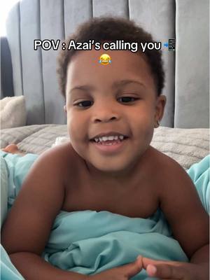 A post by @mia.ariannaa on TikTok caption: Azai wanted to talk to yall 😂  #fyp #MaestriDelPov #viral #azai #toddlersoftiktok #funnybaby 