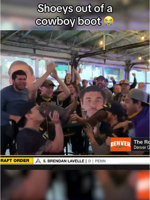 A post by @espn on TikTok caption: #Denver Outlaws fans celebrating their #draft pick in style 😂 @Premier Lacrosse League @Denver Outlaws #funny #lacrosse #shoey 