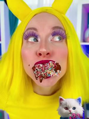 A post by @123gohouse on TikTok caption: MEGA CHOCO Eyes 🍫💖 Yum #funny #trendy #creative #yummy 