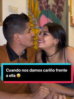 A post by @ronaldvallez on TikTok caption: Cuando nos damos cariño frente a ella 😅