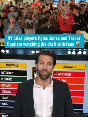 A post by @espn on TikTok caption: Watching your favorite team #draft players with some of their stars 🤩 @Premier Lacrosse League @New York Atlas #sports #lacrosse 