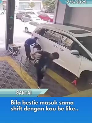 A post by @ohbulanofficial on TikTok caption: Penat la prank camni 🤣🤣🤣#ohbulan #fyp #santai #prank #member #spray #air #basuh #kereta