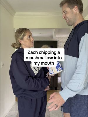 A post by @ellie_juengel on TikTok caption: How do we rate Zach’s chipping game? Stay tuned for my turn! #golfchallenge #marshmallow #couplechallenge #marriage 