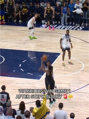 A post by @houseofhighlights on TikTok caption: Warriors get it done after Steph goes down 🙏 #nba #basketball #nbaplayoffs #warriors #stephcurry #fyp 