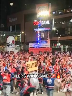 A post by @houseofhighlights on TikTok caption: Fans are HYPED 🙌 (@NHL) #hockey #nhlplayoffs #nhl #edmontonoilers #stanleycup #fyp 