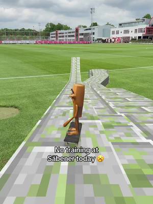 A post by @fcbayern on TikTok caption: Squad’s on break, admin’s doing… something. 