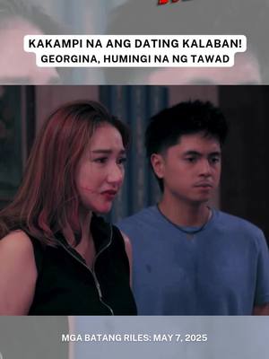 A post by @gmanetwork on TikTok caption: #MgaBatangRiles | May 7: Lumuhod at humingi ng tawad si Georgina sa mga nagawa niyang kasalanan kina Maying 🥺 #migueltanfelix #fayelorenzo #dianazubiri #liletmatiasattorneyatlaw #joberry