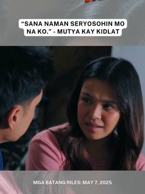 A post by @gmanetwork on TikTok caption: #MgaBatangRiles | May 7: OMG??!! Nakakaloka ang linyahan ni Mutya kay Kidlat! 😳😳😳 #migueltanfelix #zephanie #kidlat #mutya #kokoydesantos #raheelbhyria #antonvinzon