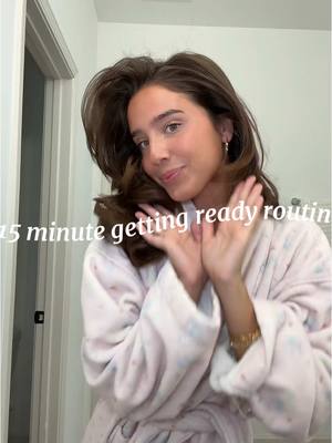 A post by @izzyoller on TikTok caption: My 15 minute getting ready routine 😚🫧 clearly the hair is the priority here