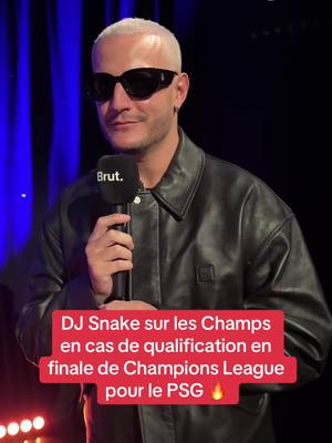 A post by @brutofficiel on TikTok caption: DJ Snake sur les Champs  en cas de qualification en  finale de Champions League  pour le PSG 🔥 #djsnake #paris #parissg 