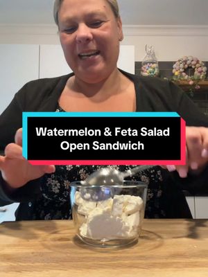 A post by @falasious_official on TikTok caption: Watermelon & Feta Salad Open Sandwich 