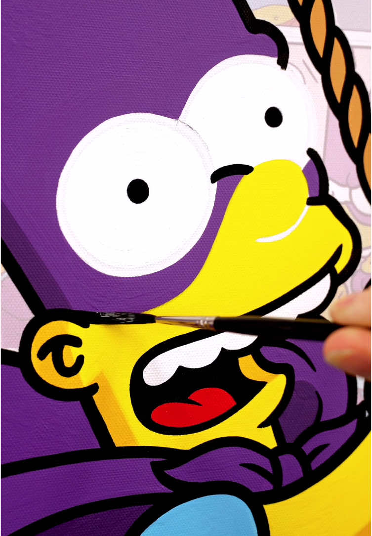 A post by @jamesllewis on TikTok caption: Name a superhero cooler than Bartman 🤔 (difficulty = impossible) #illustration #simpsons #Art 