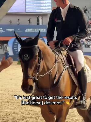 A post by @lgct_official on TikTok caption: In the words of our LGCT Shanghai Grand Prix Winner, Scott Brash 🫶🏼
