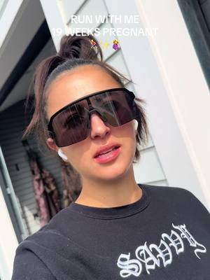 A post by @notnataliejbenson on TikTok caption: Come on a 3 mile run with me! #fyp #running #runvlog #19weekspregnant 