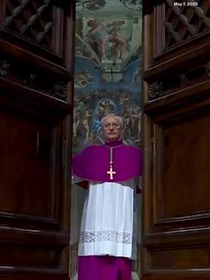 A post by @abcnews on TikTok caption: 'EXTRA OMNES' The doors to the Sistine Chapel are now closed as the centuries-old ritual to select a new pope begins. #pope #conclave #news #abcnews