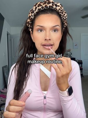 A post by @jade.amberrrrr on TikTok caption: Replying to @Tiffany Ruth gym girl makeup tutorial 🎀💪🏼 @ONE SIZE BEAUTY  @MCoBeauty  @Huda Beauty  @milkmakeup  @NYX Professional Makeup  @maccosmetics  @Juvia’s Place  @Patrick Ta Beauty  @NARS Cosmetics  @Maybelline NY 