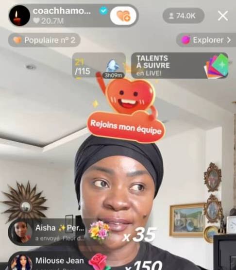 A post by @coachhamond on TikTok caption: Merci à vous famille d’avoir été là pour Mman 🙏🏾🙏🏾🙏🏾🙏🏾