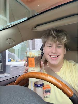 A post by @benjigreenn on TikTok caption: dunkin with me #fyp 