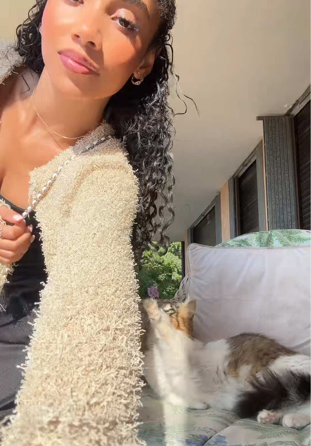 A post by @asantewachitty on TikTok caption: Me & my new bestie after sunbathing all day tg 🥹🥹😭😭