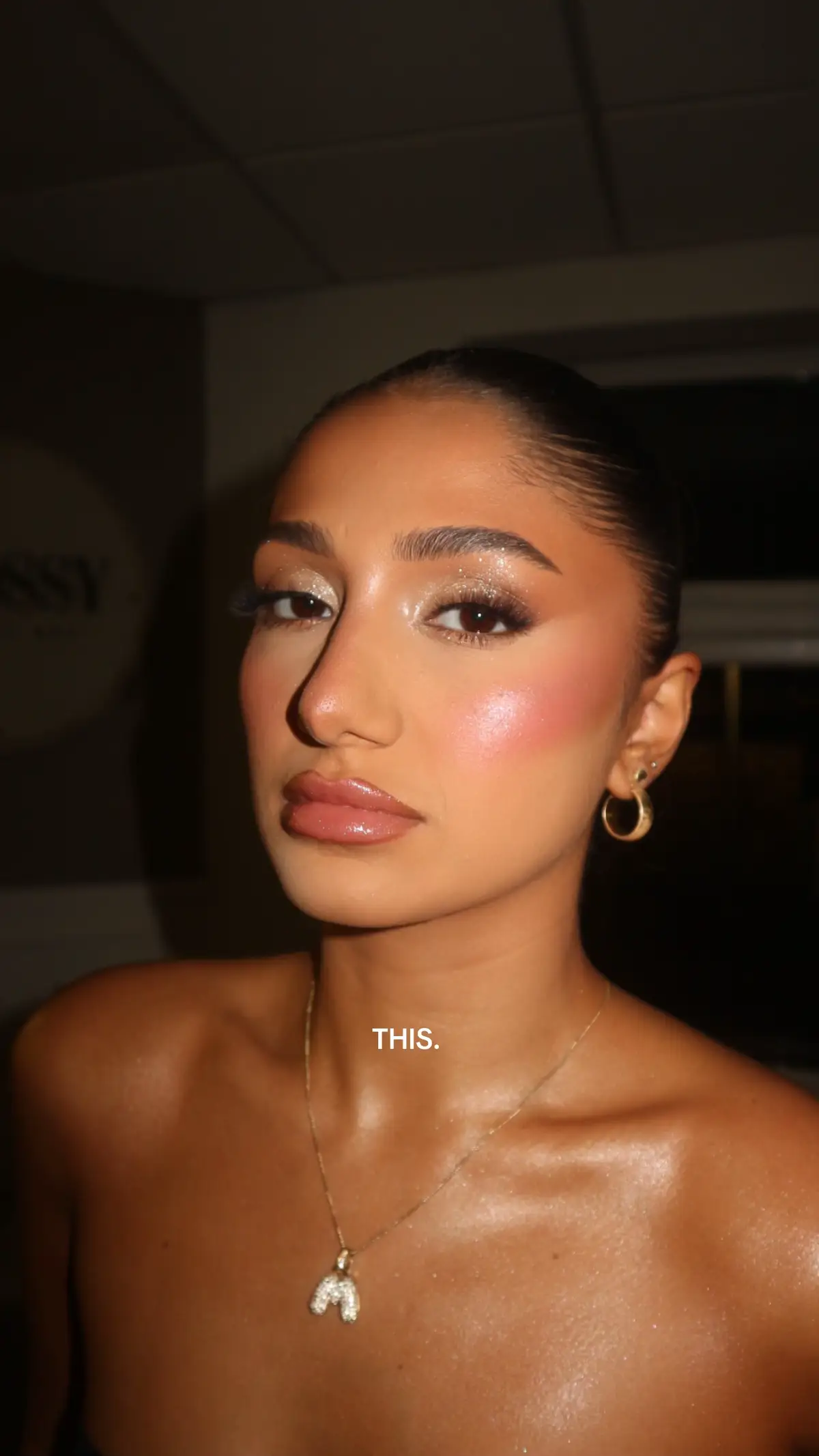 A post by @bychlloe on TikTok caption: Glam digi pics >>> #makeup #shimmer 