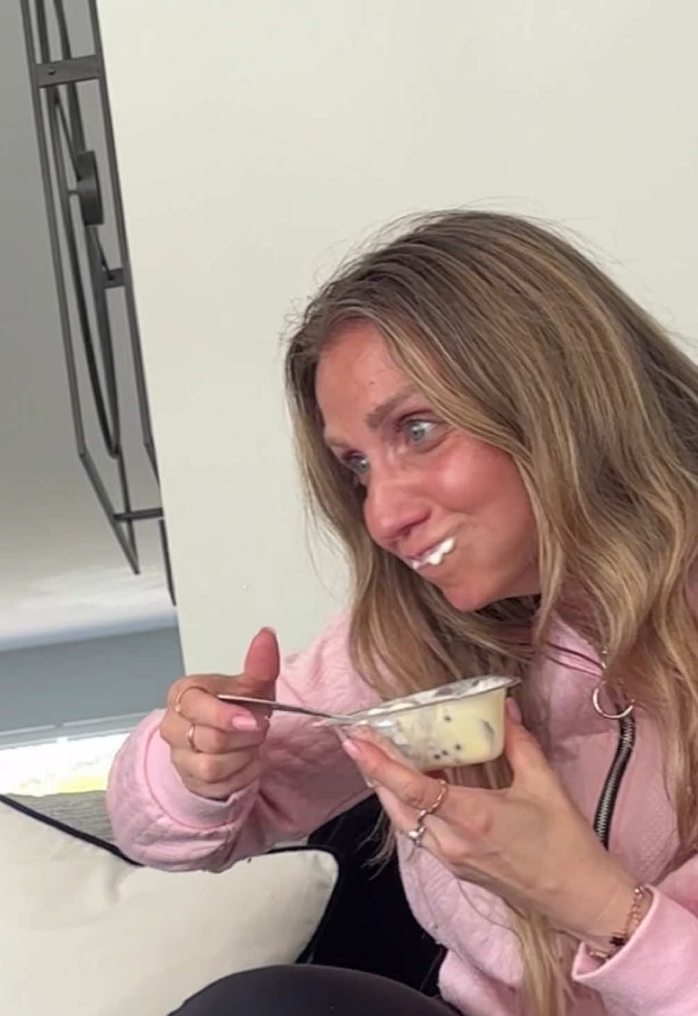A post by @kristenhanby123 on TikTok caption: Never mess with Grandmas yogurt 😂😂😂