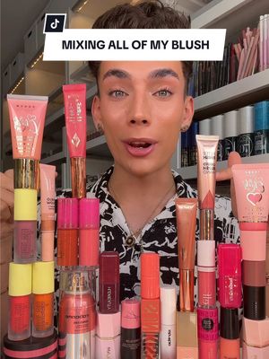 A post by @lucasrodgerss on TikTok caption: MIXING ALL OF MY BLUSHHH 🫣 this might be my fav yet… #makeup #beauty #blush #makeupchatchallenge #fyp #viral  